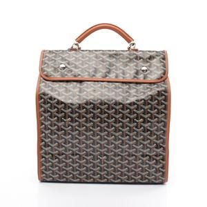 Goyard Rucksack Backpack Bag Canvas Leather Black Brown White